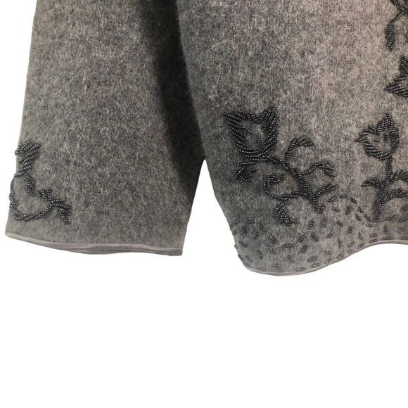 Vintage Women’s Cardigan Angora Medium Mixed Lined Embellished Long sleeve - Picture 6 of 11